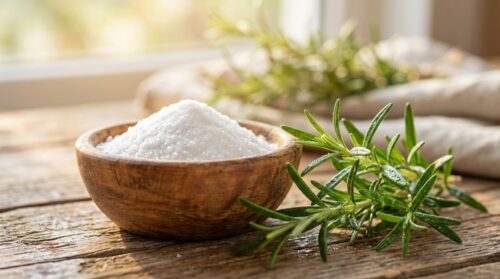 ontdek de krachtige voordelen van de combinatie van zuiveringszout en rozemarijn, aanbevolen door experts voor een natuurlijke en effectieve verzorging.
