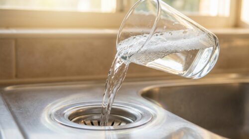 ontdek hoe je je afvoer bijna vanzelf schoon krijgt zonder azijn of zuiveringszout door simpelweg een half glas te gieten. snel, effectief en makkelijk!